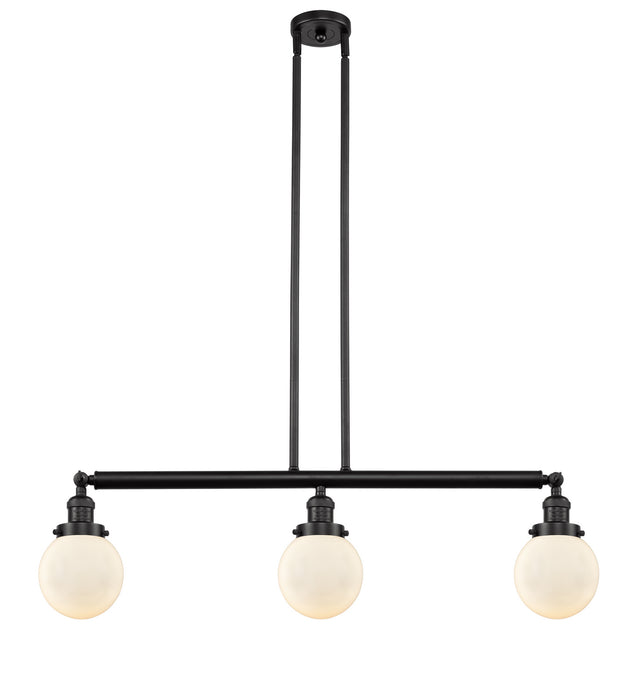 Innovations 213-OB-G201-6 Three Light Island Pendant, Oil Rubbed Bronze
