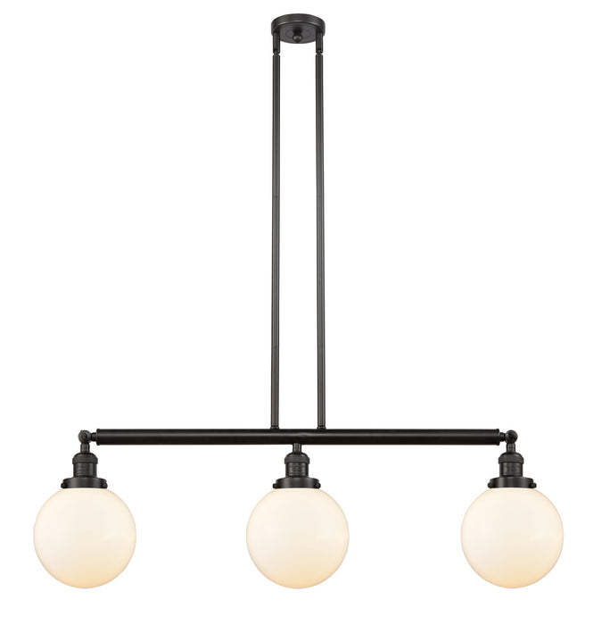 Innovations 213-OB-G201-8 Three Light Island Pendant, Oil Rubbed Bronze