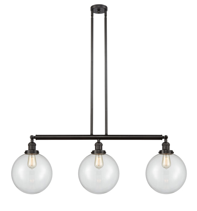 Innovations 213-OB-G202-10 Three Light Island Pendant, Oil Rubbed Bronze