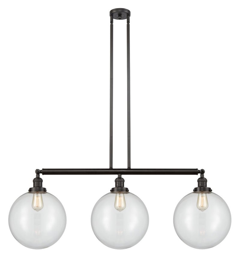 Innovations 213-OB-G202-12 Three Light Island Pendant, Oil Rubbed Bronze