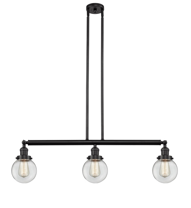 Innovations 213-OB-G202-6 Three Light Island Pendant, Oil Rubbed Bronze