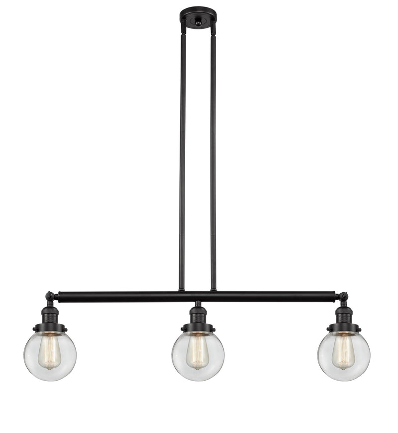 Innovations 213-OB-G202-6-LED LED Island Pendant, Oil Rubbed Bronze