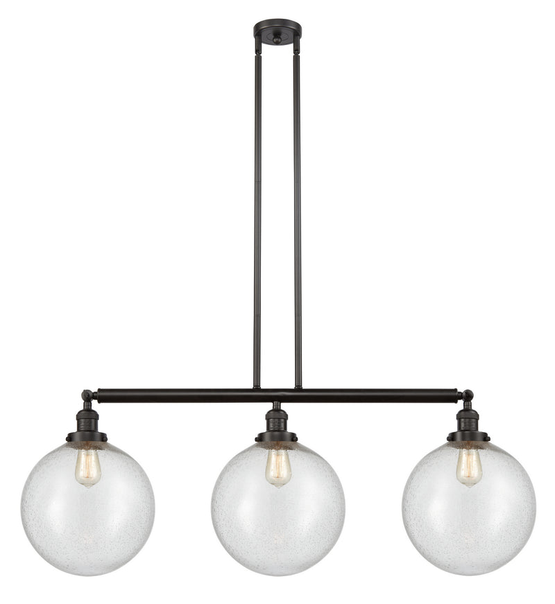 Innovations 213-OB-G204-12 Three Light Island Pendant, Oil Rubbed Bronze