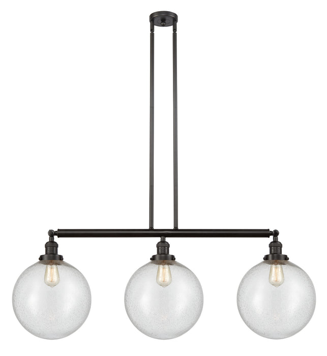 Innovations 213-OB-G204-12 Three Light Island Pendant, Oil Rubbed Bronze