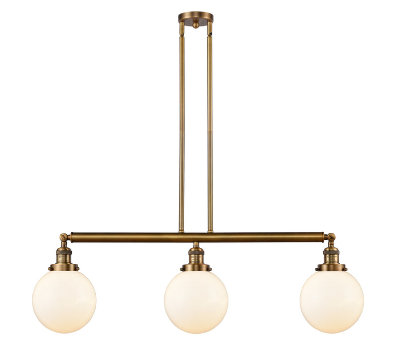 Innovations 213-BB-G201-8-LED LED Island Pendant, Brushed Brass