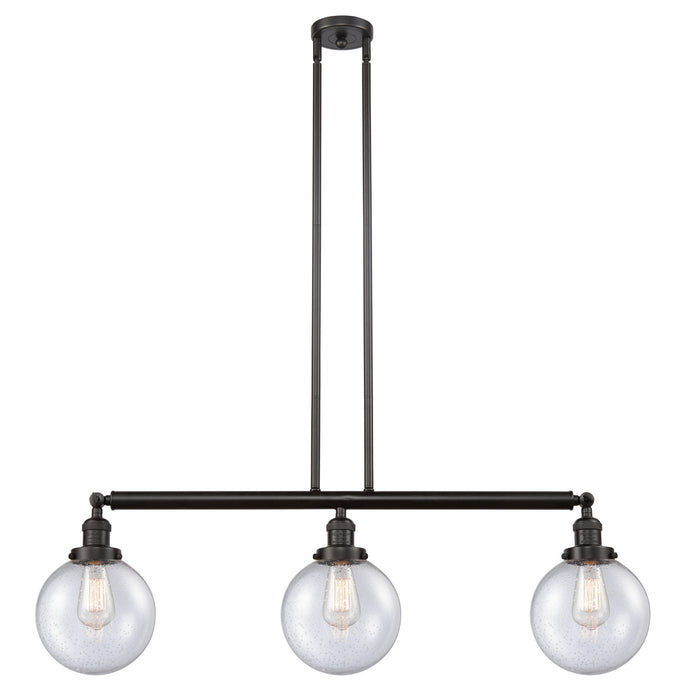 Innovations 213-OB-G204-8 Three Light Island Pendant, Oil Rubbed Bronze