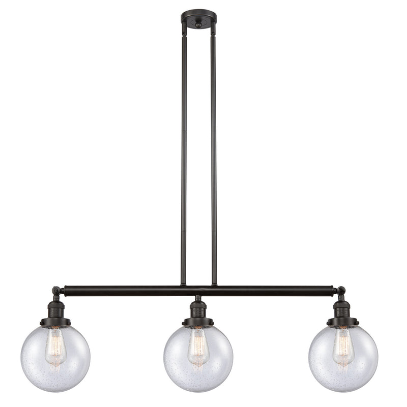 Innovations 213-OB-G204-8-LED LED Island Pendant, Oil Rubbed Bronze