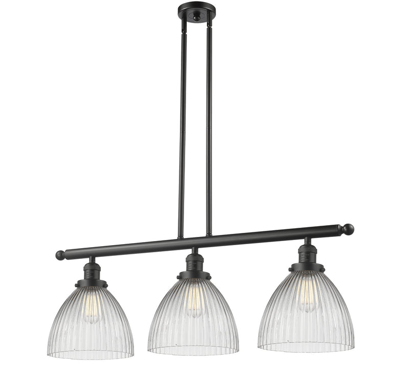 Innovations 213-OB-G222 Three Light Island Pendant, Oil Rubbed Bronze