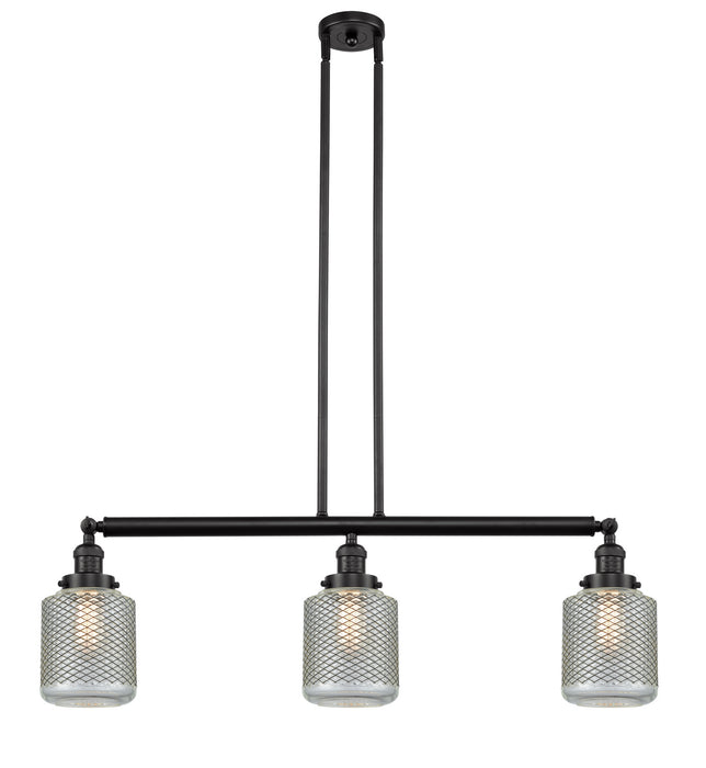 Innovations 213-OB-G262 Three Light Island Pendant, Oil Rubbed Bronze