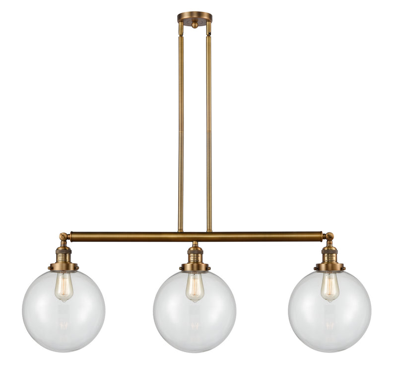 Innovations 213-BB-G202-10-LED LED Island Pendant, Brushed Brass
