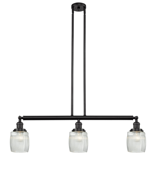 Innovations 213-OB-G302 Three Light Island Pendant, Oil Rubbed Bronze
