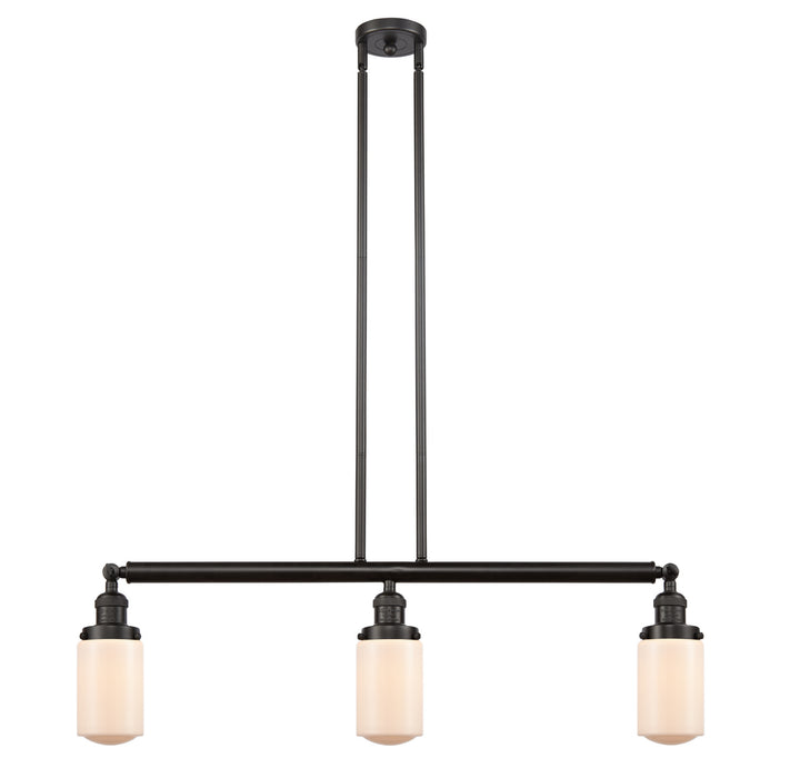 Innovations 213-OB-G311 Three Light Island Pendant, Oil Rubbed Bronze