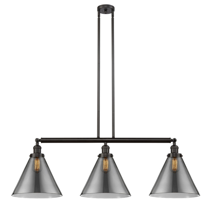 Innovations 213-OB-G43-L Three Light Island Pendant, Oil Rubbed Bronze