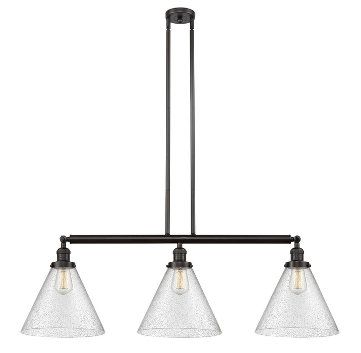 Innovations 213-OB-G44-L Three Light Island Pendant, Oil Rubbed Bronze