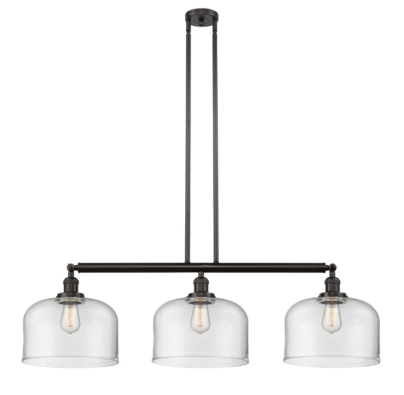 Innovations 213-OB-G72-L Three Light Island Pendant, Oil Rubbed Bronze