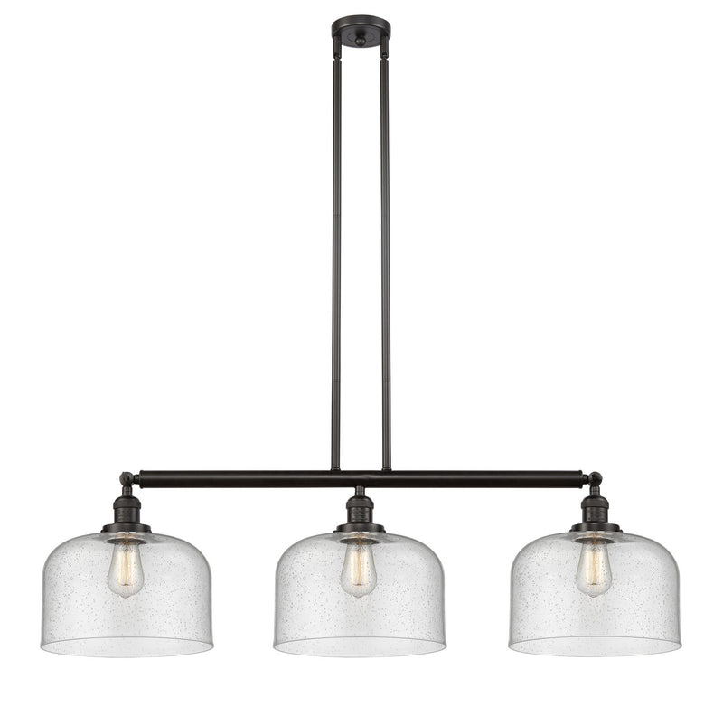 Innovations 213-OB-G74-L Three Light Island Pendant, Oil Rubbed Bronze
