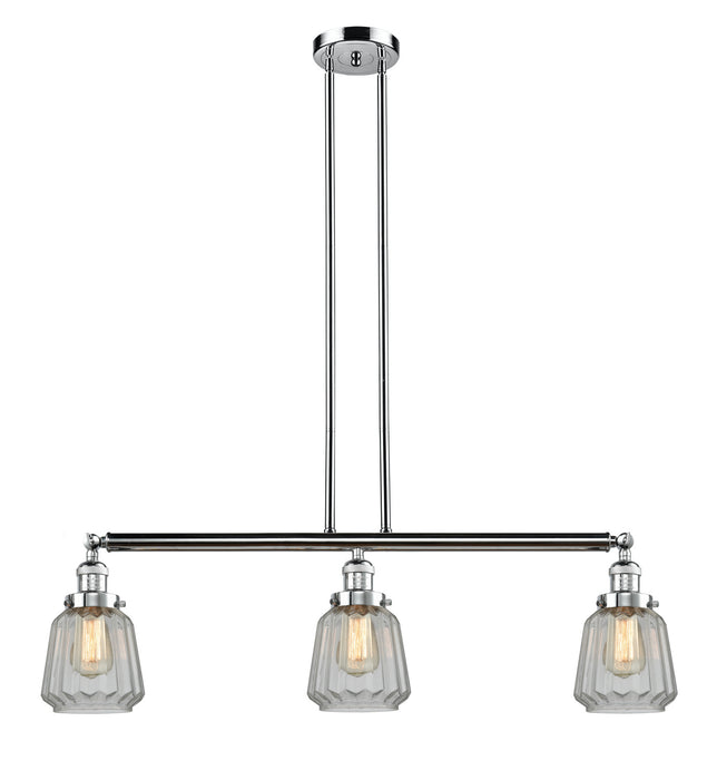 Innovations 213-PC-G142 Three Light Island Pendant, Polished Chrome