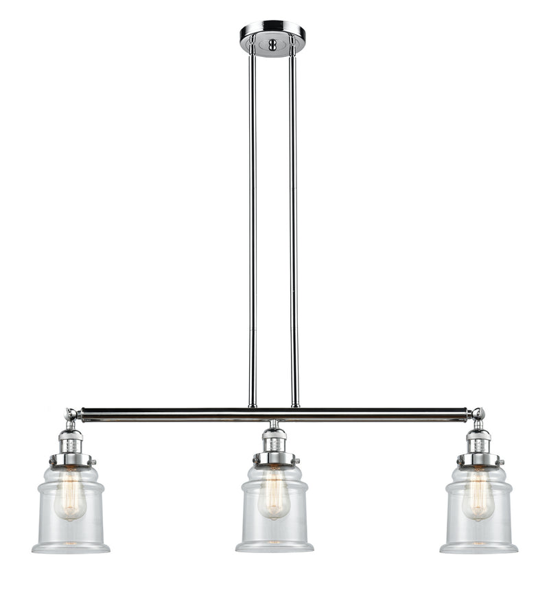 Innovations 213-PC-G182 Three Light Island Pendant, Polished Chrome