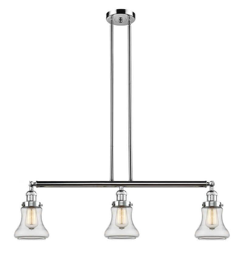 Innovations 213-PC-G192 Three Light Island Pendant, Polished Chrome