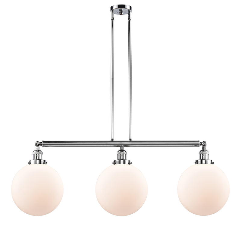 Innovations 213-PC-G201-10 Three Light Island Pendant, Polished Chrome