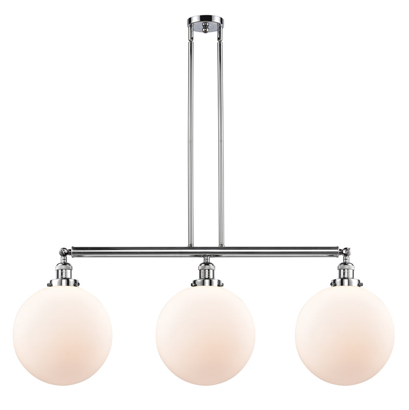 Innovations 213-PC-G201-12 Three Light Island Pendant, Polished Chrome