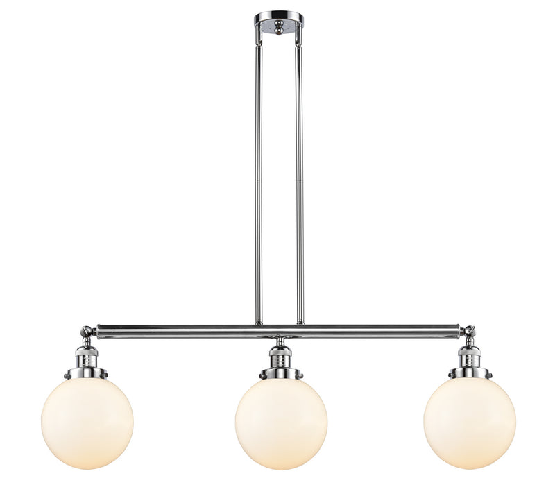 Innovations 213-PC-G201-8 Three Light Island Pendant, Polished Chrome