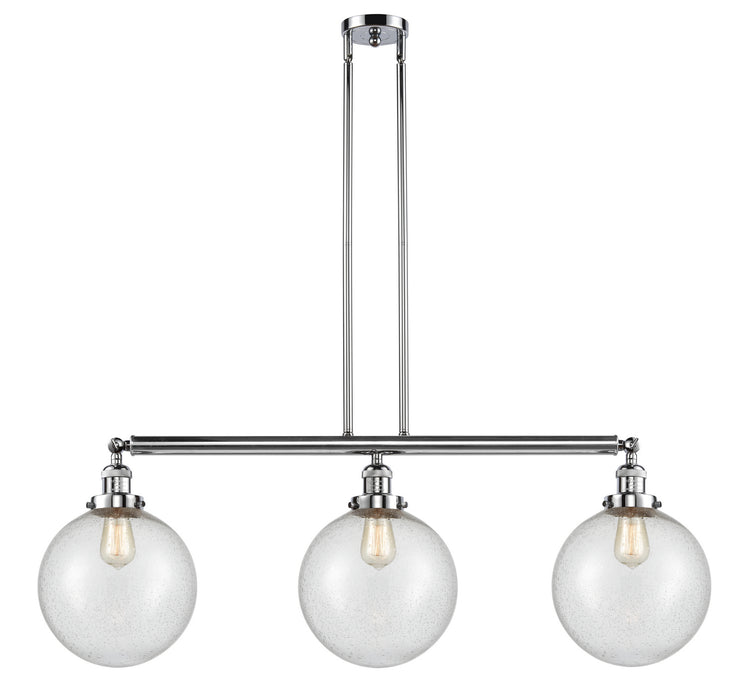 Innovations 213-PC-G204-10 Three Light Island Pendant, Polished Chrome