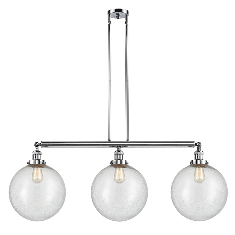 Innovations 213-PC-G204-12 Three Light Island Pendant, Polished Chrome