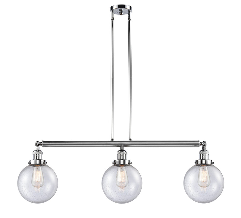Innovations 213-PC-G204-8 Three Light Island Pendant, Polished Chrome