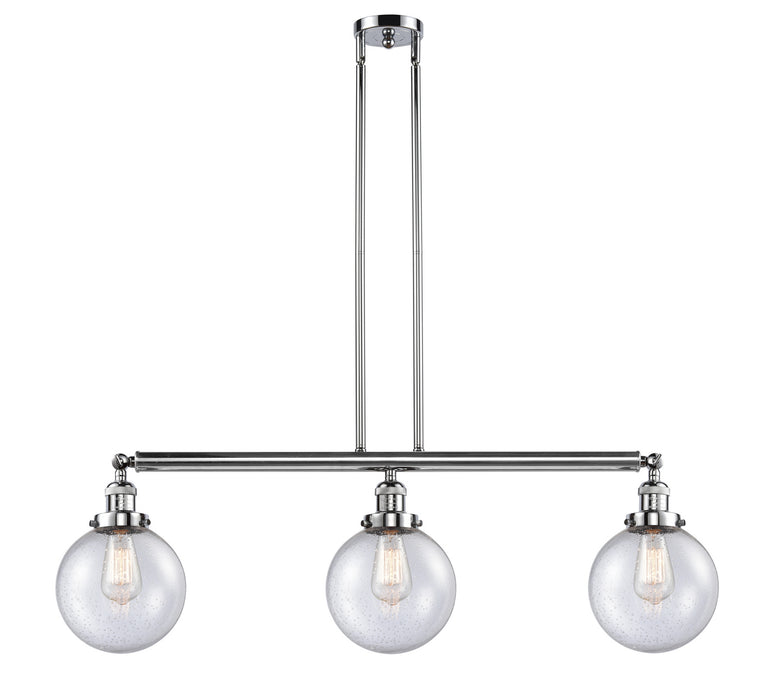 Innovations 213-PC-G204-8 Three Light Island Pendant, Polished Chrome