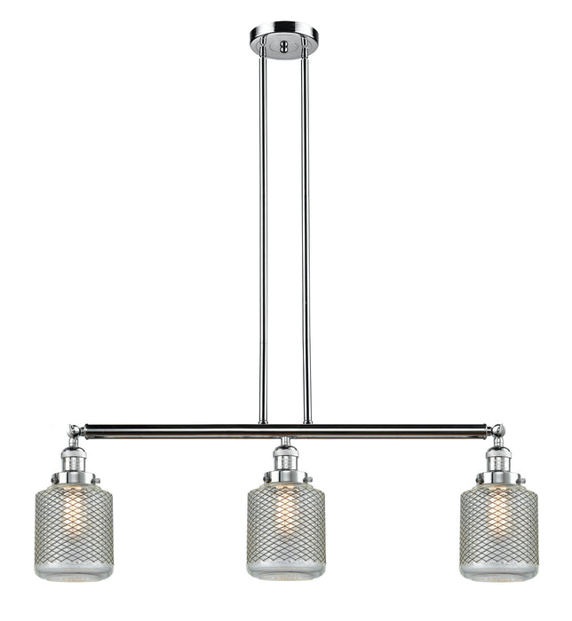 Innovations 213-PC-G262 Three Light Island Pendant, Polished Chrome