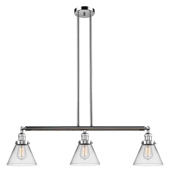 Innovations 213-PC-G42 Three Light Island Pendant, Polished Chrome