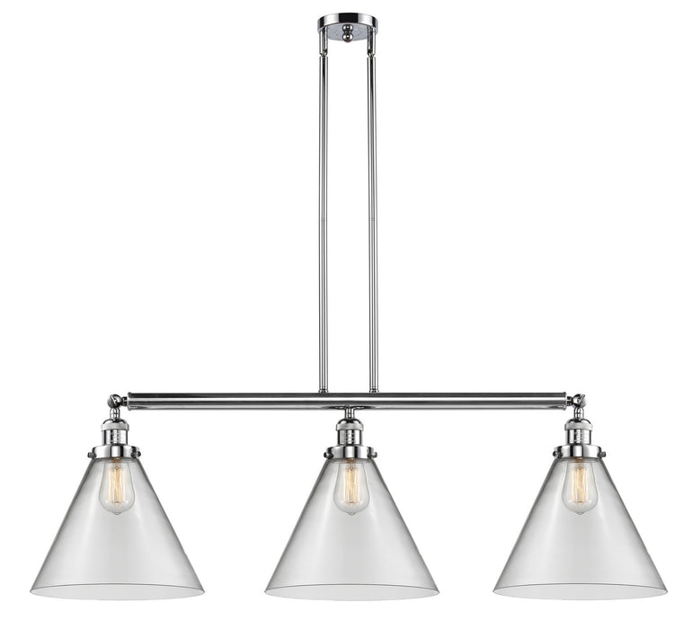 Innovations 213-PC-G42-L Three Light Island Pendant, Polished Chrome