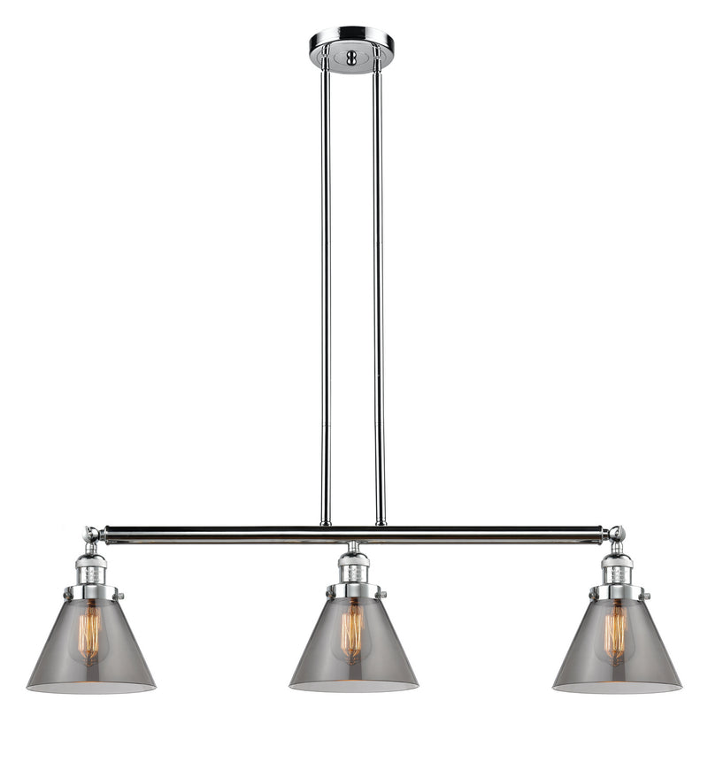 Innovations 213-PC-G43 Three Light Island Pendant, Polished Chrome