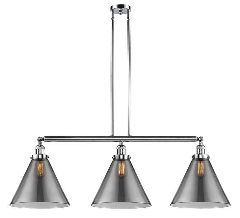 Innovations 213-PC-G43-L Three Light Island Pendant, Polished Chrome