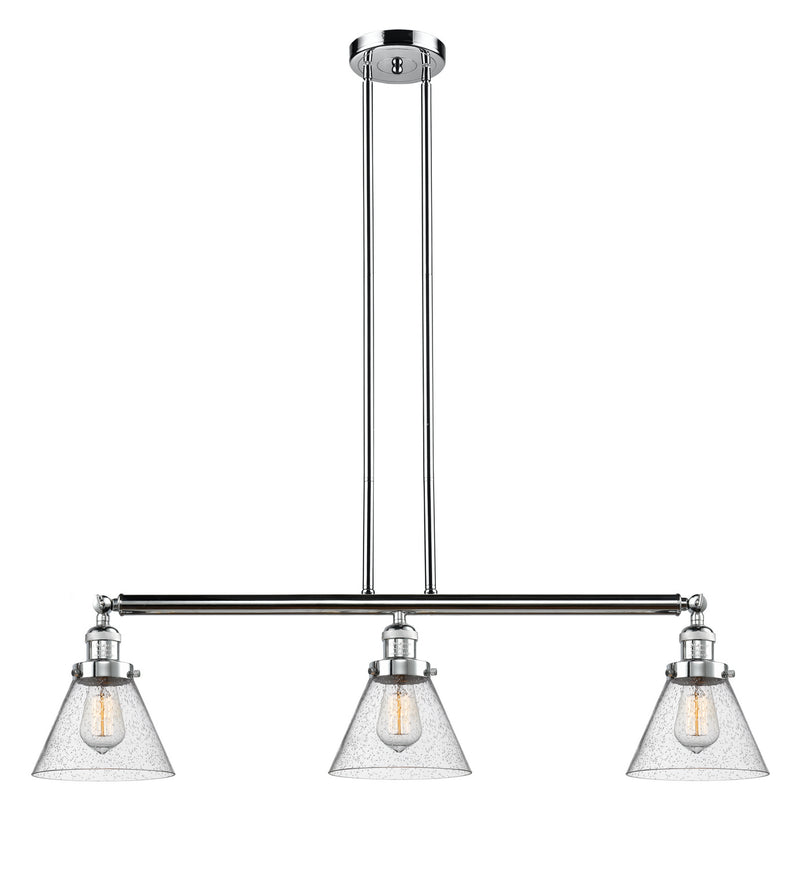 Innovations 213-PC-G44 Three Light Island Pendant, Polished Chrome