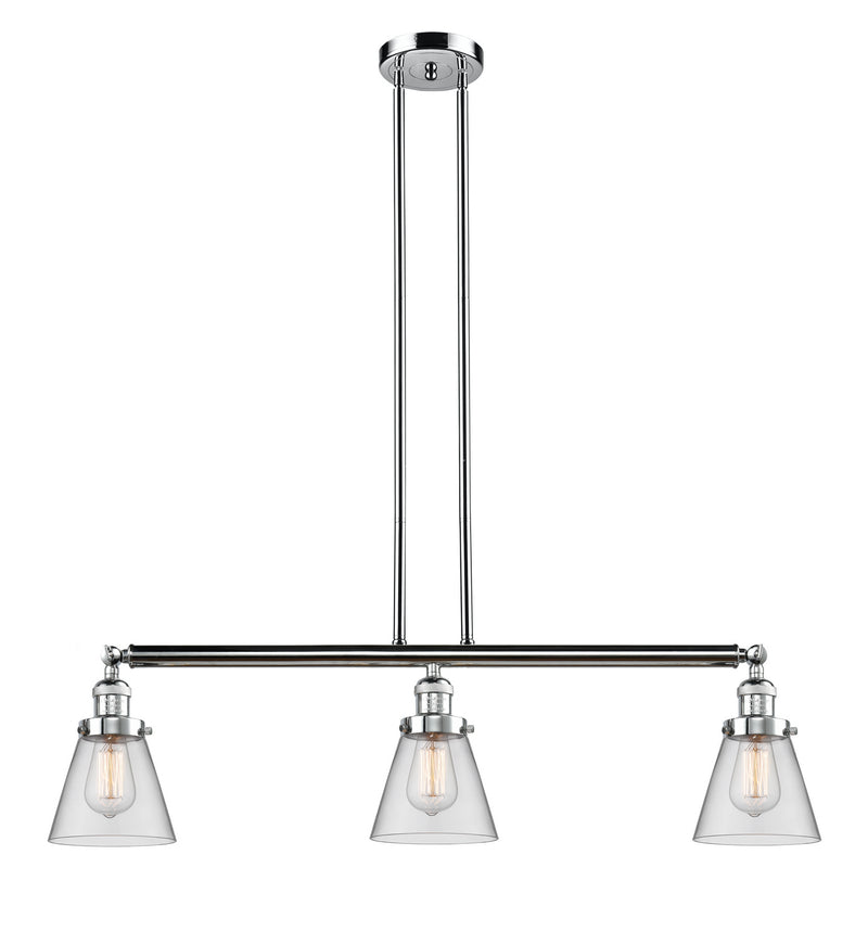 Innovations 213-PC-G62 Three Light Island Pendant, Polished Chrome