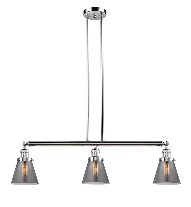 Innovations 213-PC-G63 Three Light Island Pendant, Polished Chrome
