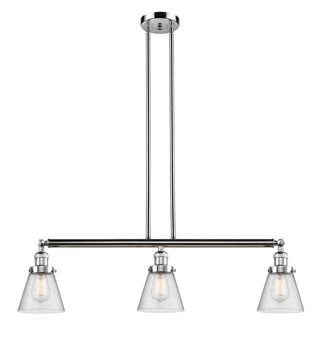 Innovations 213-PC-G64 Three Light Island Pendant, Polished Chrome