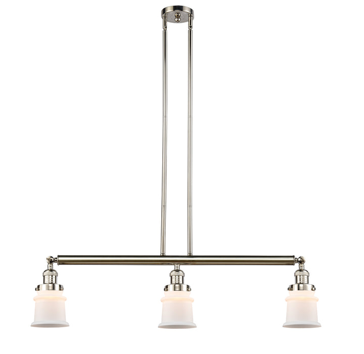 Innovations 213-PN-G181S Three Light Island Pendant, Polished Nickel