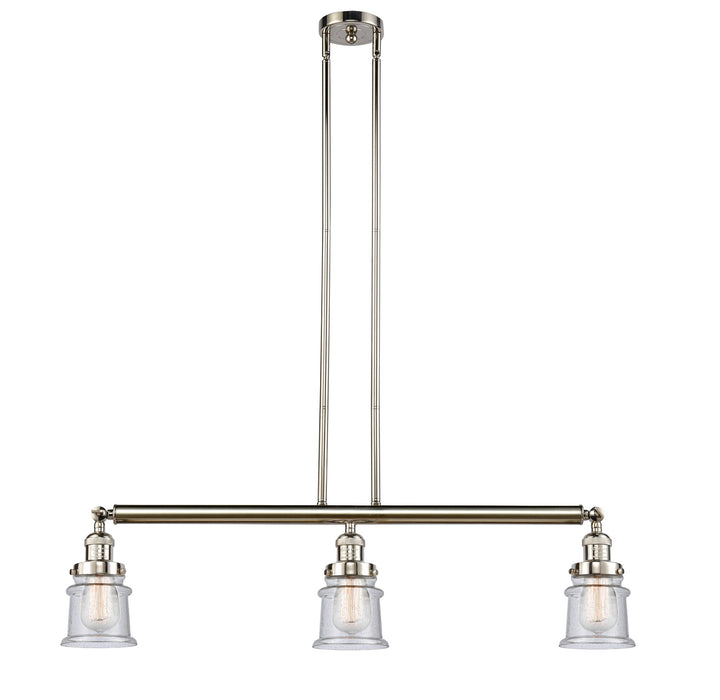 Innovations 213-PN-G184S-LED LED Island Pendant, Polished Nickel