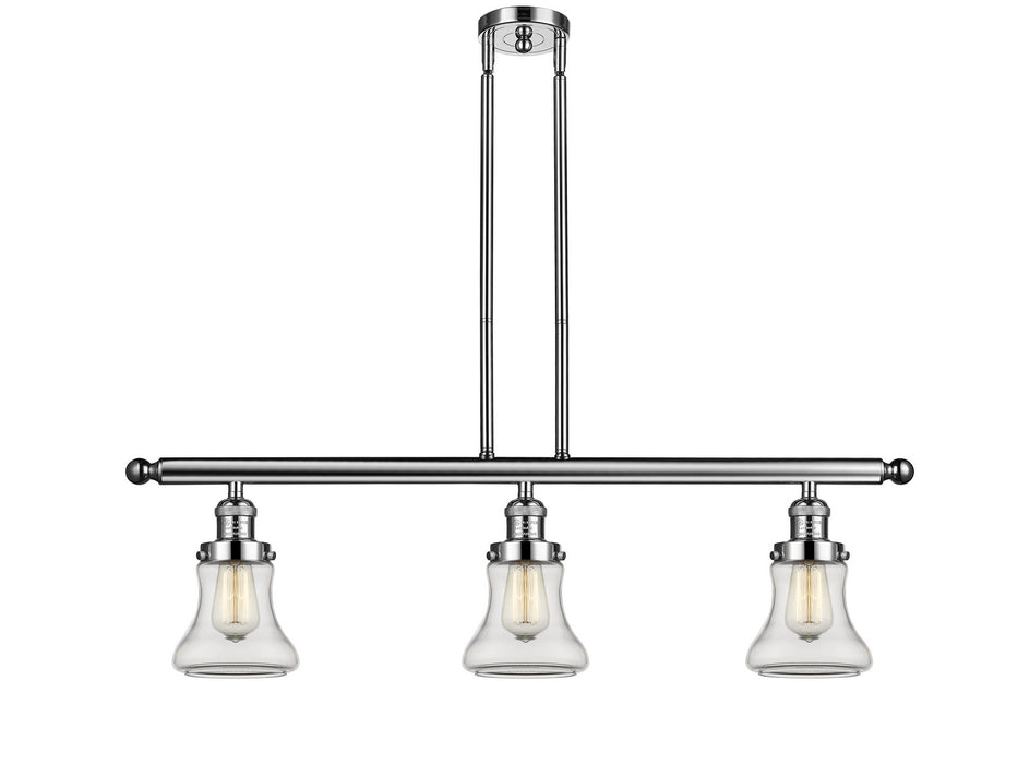 Innovations 213-PN-G192 Three Light Island Pendant, Polished Nickel