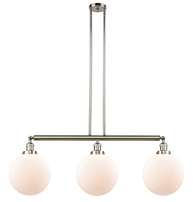 Innovations 213-PN-G201-10-LED LED Island Pendant, Polished Nickel
