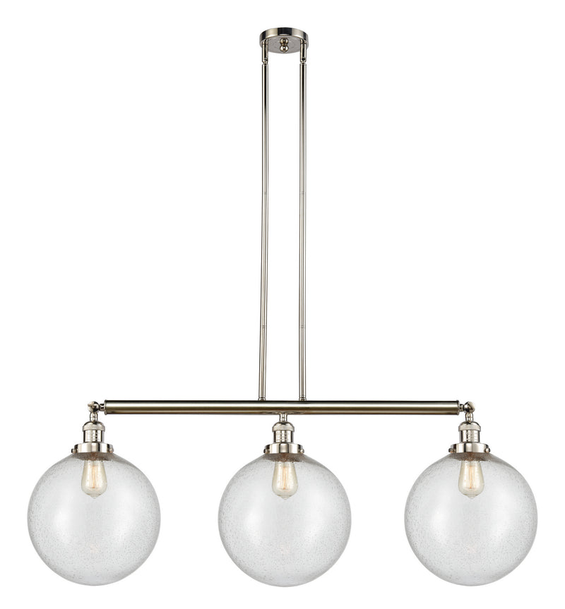 Innovations 213-PN-G204-12-LED LED Island Pendant, Polished Nickel