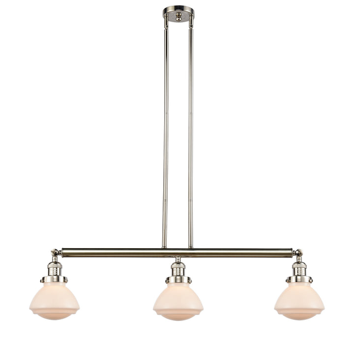 Innovations 213-PN-G321 Three Light Island Pendant, Polished Nickel