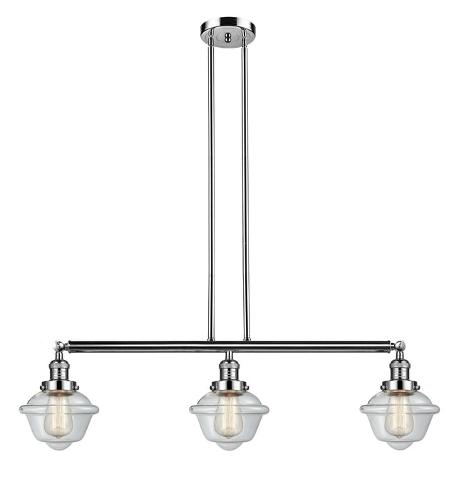 Innovations 213-PN-G532 Three Light Island Pendant, Polished Nickel