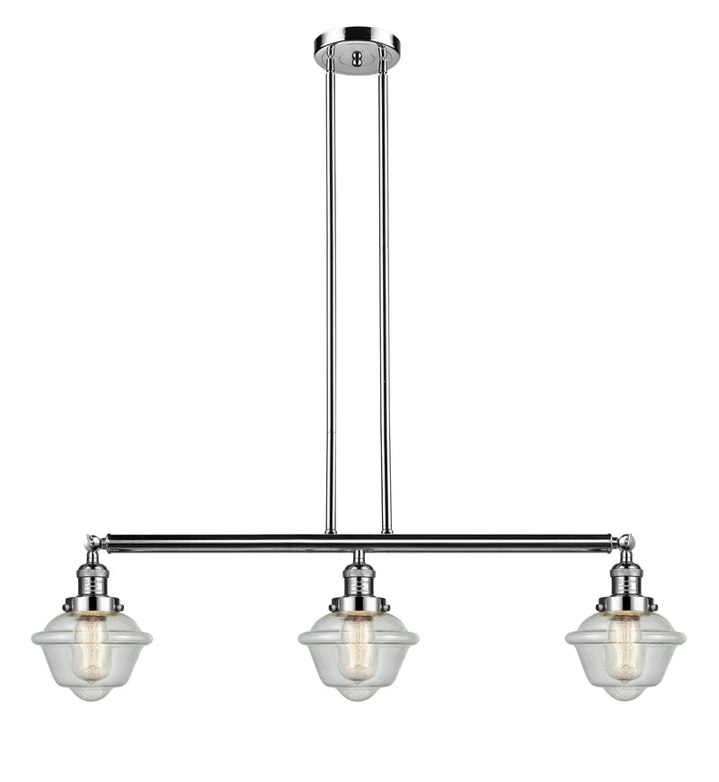 Innovations 213-PN-G534 Three Light Island Pendant, Polished Nickel