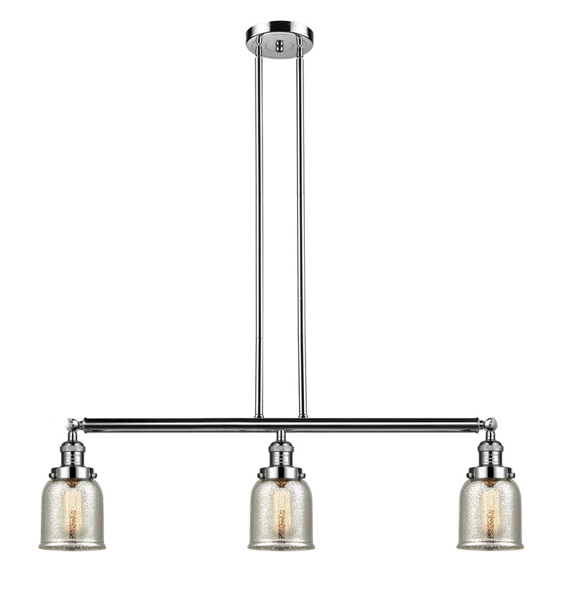 Innovations 213-PN-G58 Three Light Island Pendant, Polished Nickel
