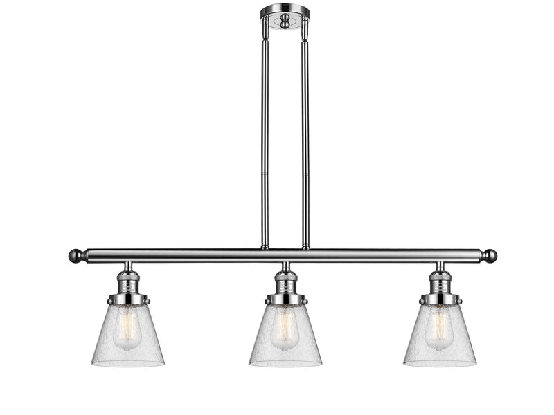 Innovations 213-PN-G64 Three Light Island Pendant, Polished Nickel