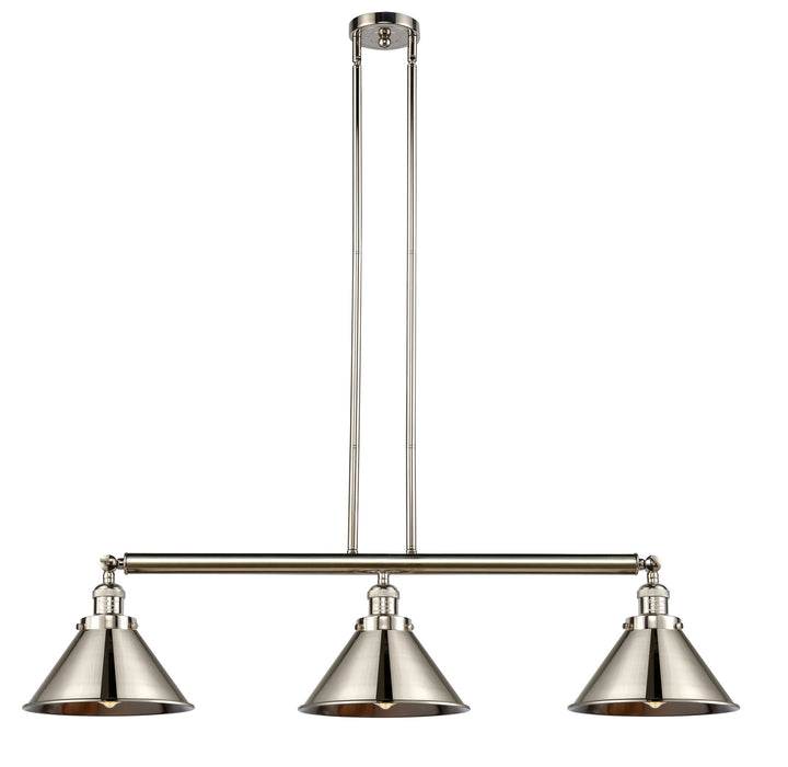 Innovations 213-PN-M10-PN Three Light Island Pendant, Polished Nickel